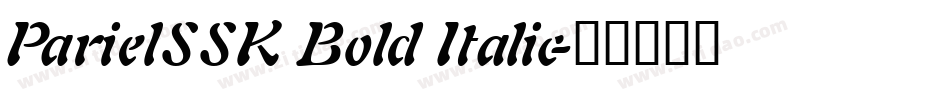 ParielSSK Bold Italic字体转换
